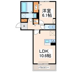 アンジューノ上代　Aの物件間取画像